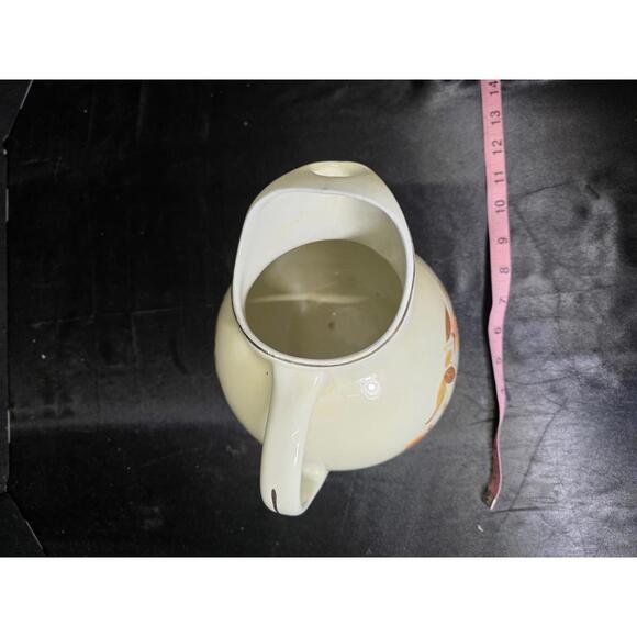 Hall's Superior Jewel Tea Autumn Leaf Ball Pitcher with ice lip, Vintage Beauty - Picture 3 of 8